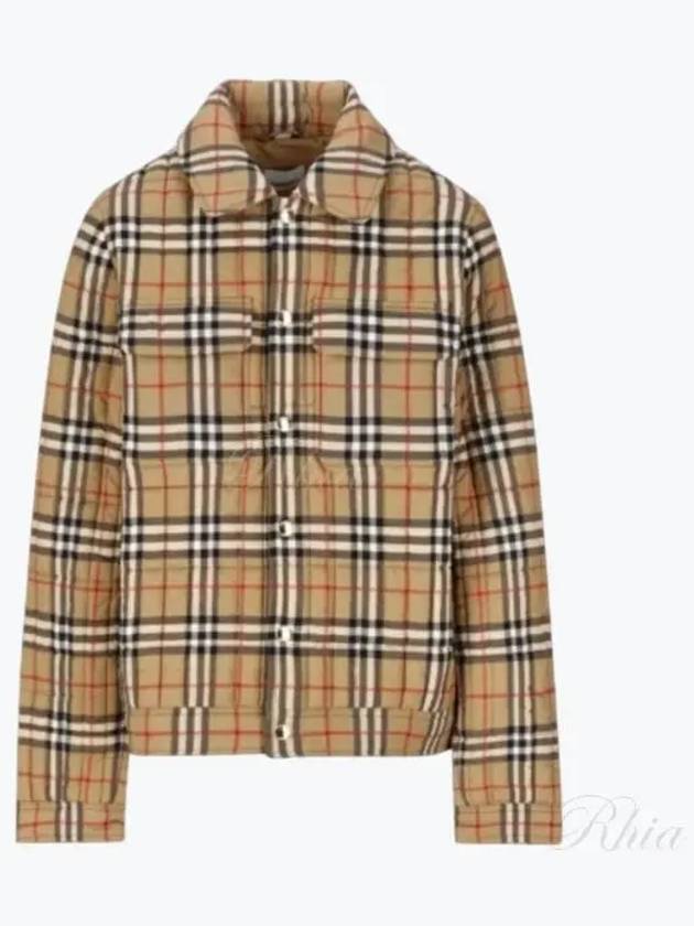 Kids Vintage Check Quilted Jacket Beige - BURBERRY - BALAAN 2