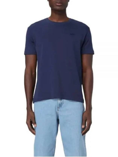 Lewis Cotton Short Sleeve T-Shirt Navy - A.P.C. - BALAAN 2