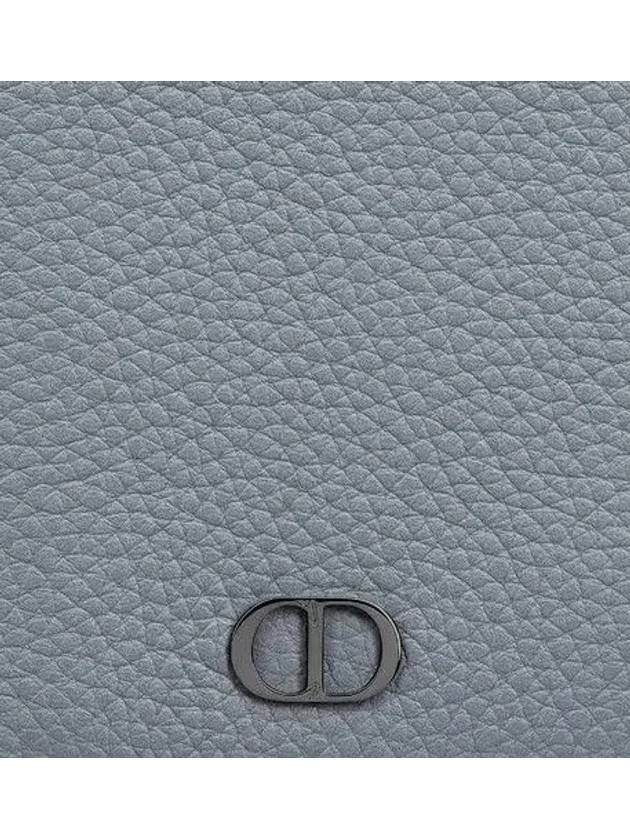 Grain Leather Signature Half Wallet Grey - DIOR - BALAAN 6