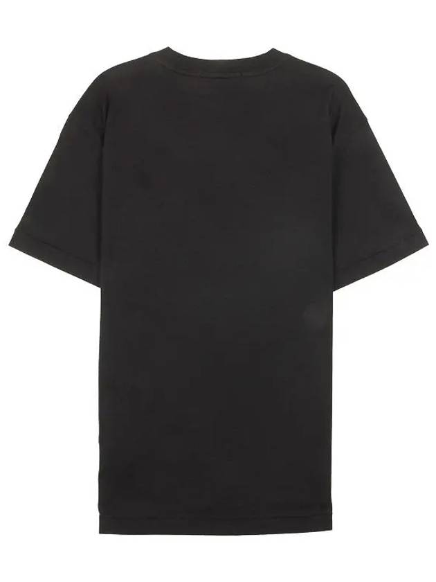 Logo Patch Short Sleeves T-Shirt Black - STONE ISLAND - BALAAN 3