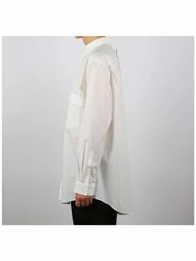 Chest Pocket Overshirt Long Sleeve Shirt White - Y-3 - BALAAN 4