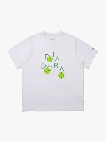 Diadora AIRTEX tennis ball graphic short sleeve t shirt white - DIADORA - BALAAN 1