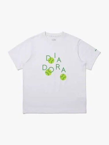 Diadora AIRTEX tennis ball graphic short sleeve t shirt white - DIADORA - BALAAN 1