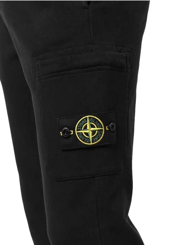 Men's Wappen Patch Training Jogger Pants Black - STONE ISLAND - BALAAN 5