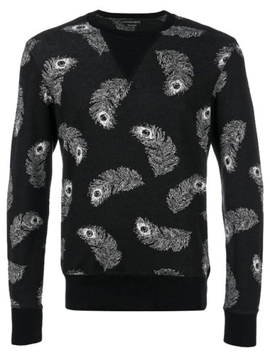 Feather Motif Sweatshirt Black - ALEXANDER MCQUEEN - BALAAN 1