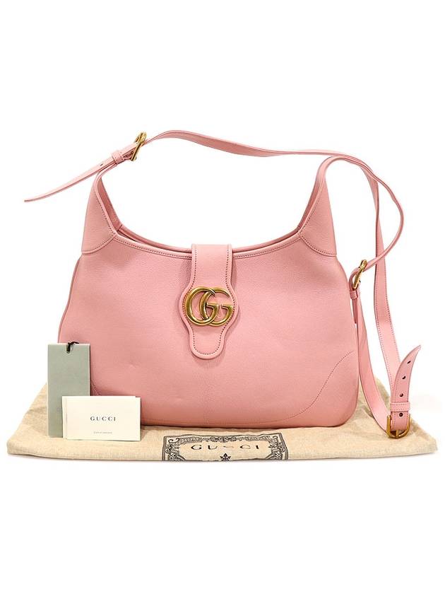 726274 Light Pink Leather Aphrodite Medium Hobo Shoulder Bag - GUCCI - BALAAN 2