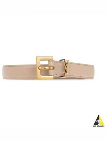 Women s Monogram Belt Dark Beige 554465 BOO0W - SAINT LAURENT - BALAAN 1