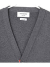 Milano Stitch 4-Bar Cardigan Medium Grey - THOM BROWNE - BALAAN 5