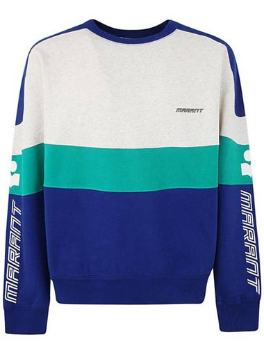 Kivin Logo Crew Neck Sweatshirt Blue - ISABEL MARANT - BALAAN 1