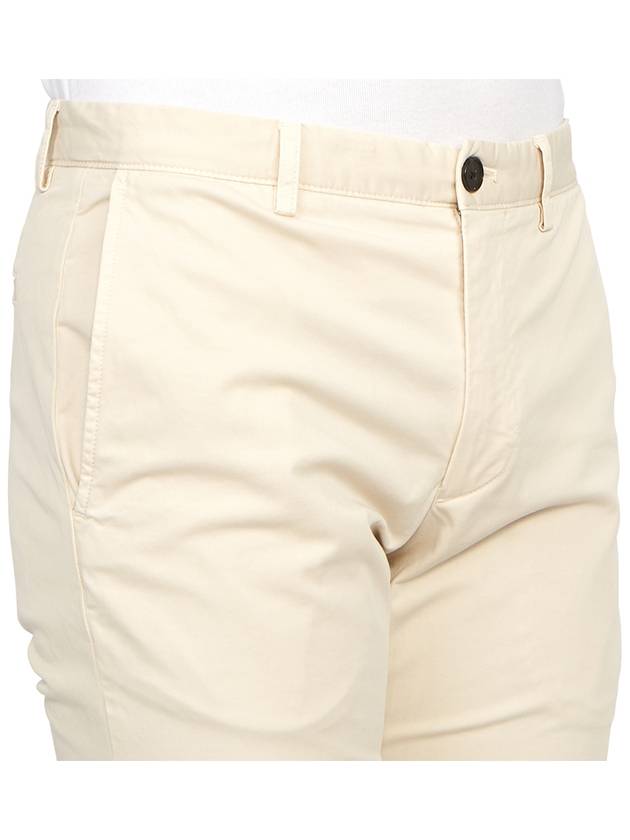 Men's Cotton Blend Straight Pants Ivory - THEORY - BALAAN 10