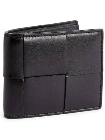 Intrecciato Cassette Half Wallet Black - BOTTEGA VENETA - BALAAN 1