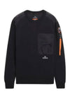 Men s Saber Pocket Sweatshirt Black - PARAJUMPERS - BALAAN 1