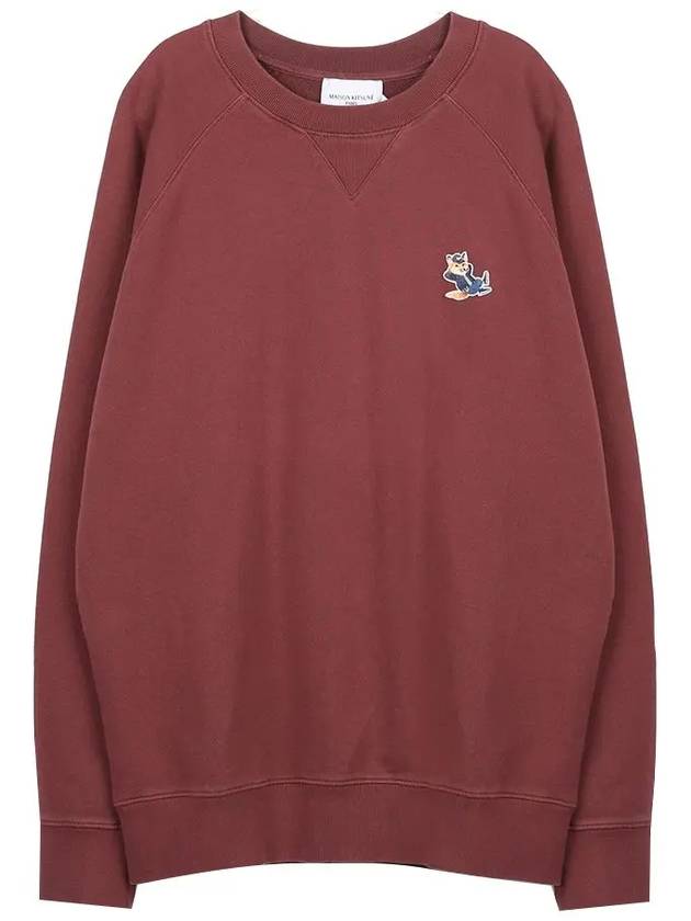 Dressed Fox Patch Classic Sweatshirt Wine Wreath - MAISON KITSUNE - BALAAN 7