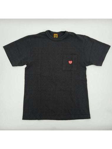 Black HumanMade Pocket T Shirt HM28CS031 - HUMAN MADE - BALAAN 1