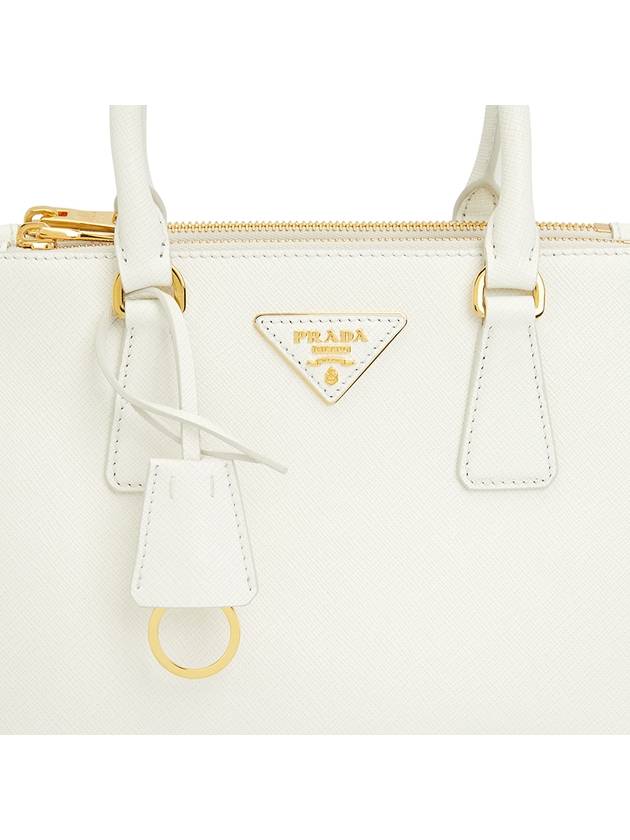 Galleria Saffiano Leather Small Tote Bag White - PRADA - BALAAN 9