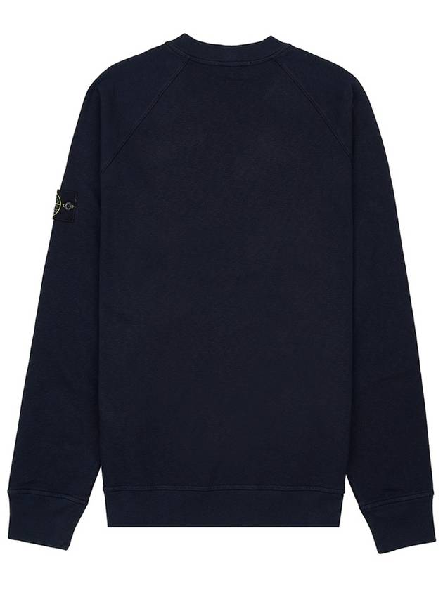 Cotton Crew Neck Sweatshirt Navy - STONE ISLAND - BALAAN 3