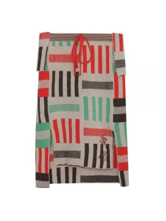 Embroidery Multi-Pattern Knit H-Line Skirt Multicolor - VIVIENNE WESTWOOD - BALAAN 1
