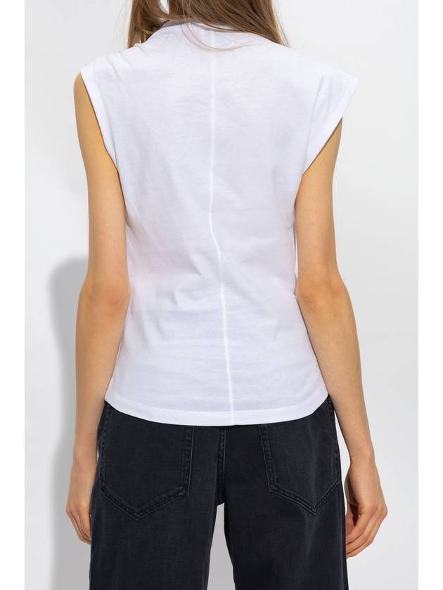 Short Sleeve T-Shirt TS0175FAA1N41I WHITE - ISABEL MARANT - BALAAN 5