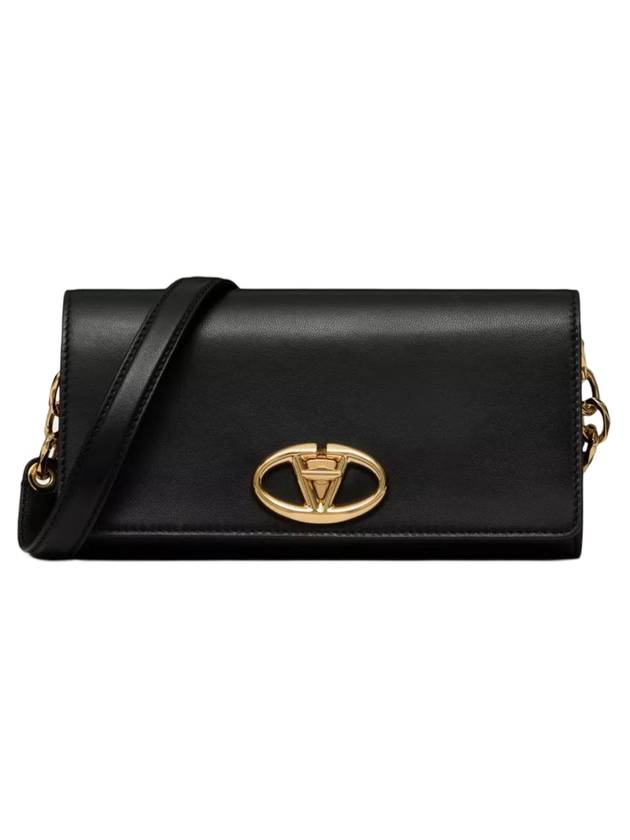 Garavani Logo Plaque Cross Bag Black - VALENTINO - BALAAN 1