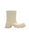 Square Toe Rubber Rain Boots Beige - BALENCIAGA - BALAAN 1