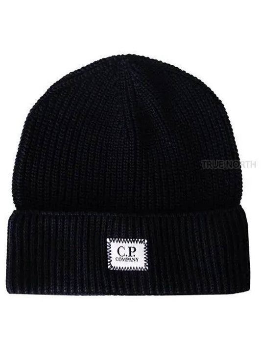 Logo Cotton Beanie Navy - CP COMPANY - BALAAN 2