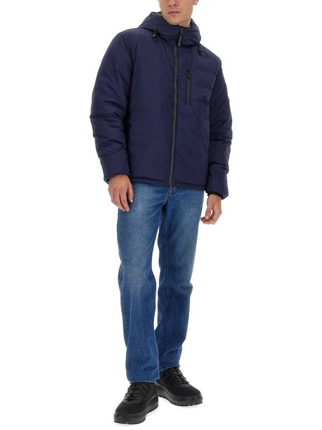 Lodge Down Hooded Padded Jacket Atlantic Navy - CANADA GOOSE - BALAAN 6