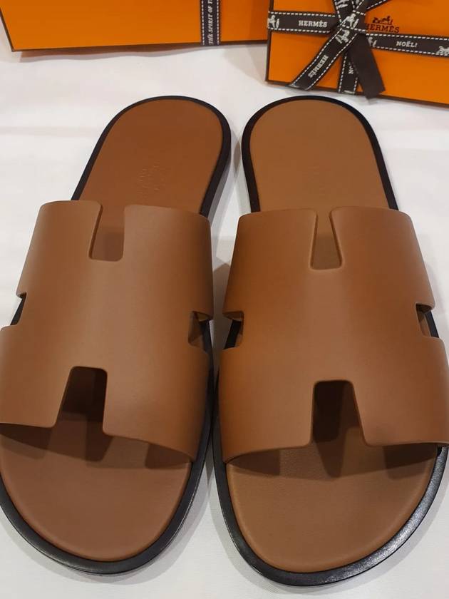 Izmir Leather Slippers Gold - HERMES - BALAAN 5