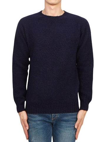 Shaggy Dog Men's Knit M3834 7 NEW NAVY - HARLEY OF SCOTLAND - BALAAN 1