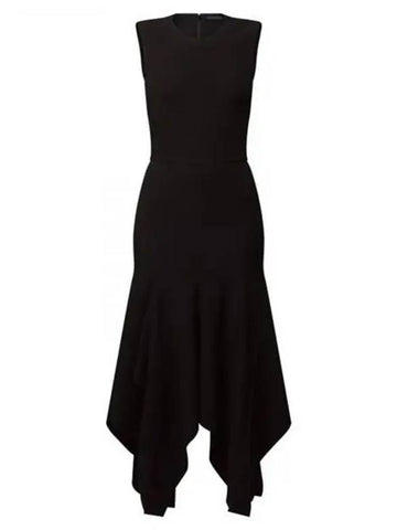 Wool Crepe Petal Hem Dress 1AGESN - LOUIS VUITTON - BALAAN 1