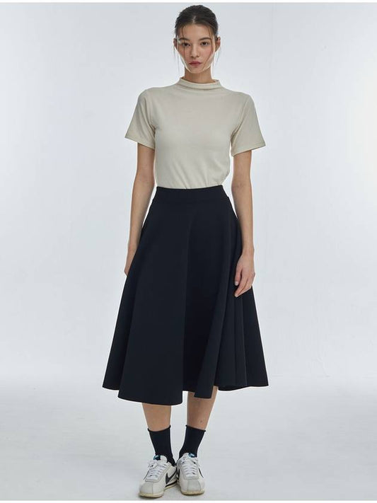 Flare Span Long Skirt Black - MANAVIS7 - BALAAN 1