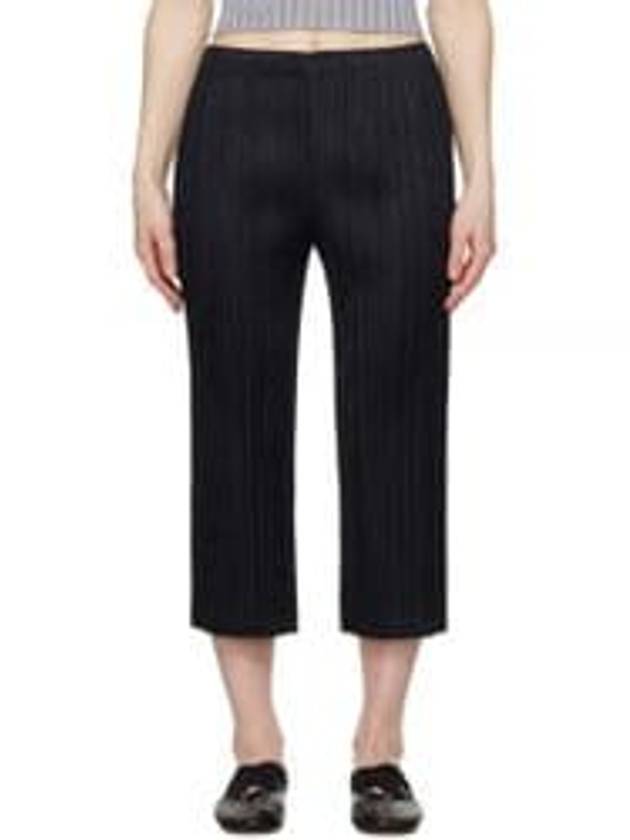 Pleated Basic Crop Pants Black - ISSEY MIYAKE - BALAAN 2