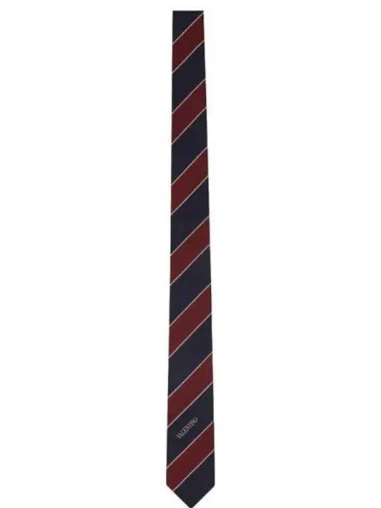 5Y0EV197 LQD ZGT 5Y2EV197 Silk Stripe Tie - VALENTINO - BALAAN 2