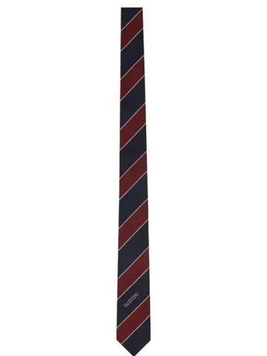 Silk Stripe Tie - VALENTINO - BALAAN 1