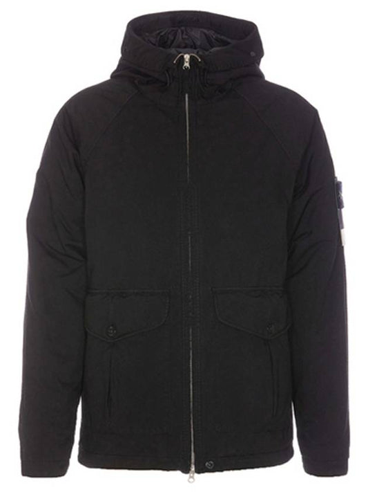 Logo David TC Down Hooded Jacket Black - STONE ISLAND - BALAAN 2