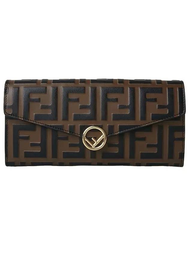 FF Logo Long Wallet Brown - FENDI - BALAAN 3