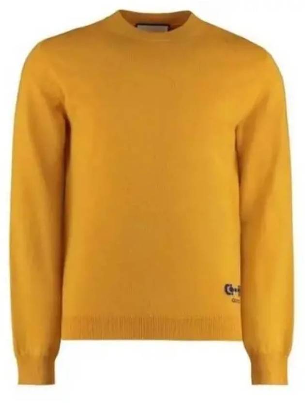 Men's Horsebit Crew Neck Cashmere Knit Top Orange - GUCCI - BALAAN 2