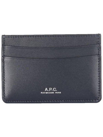Andre Logo Card Wallet Black - A.P.C. - BALAAN.