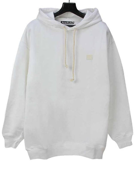 Studios Face Patch Hooded Top White - ACNE STUDIOS - BALAAN.