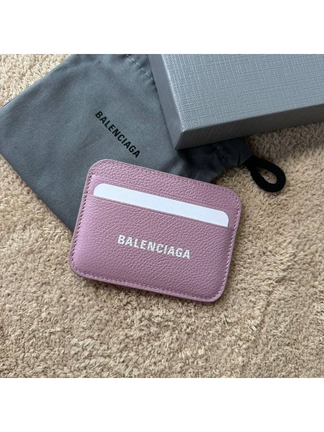 Cash Logo Card Wallet Powder Pink - BALENCIAGA - BALAAN 3