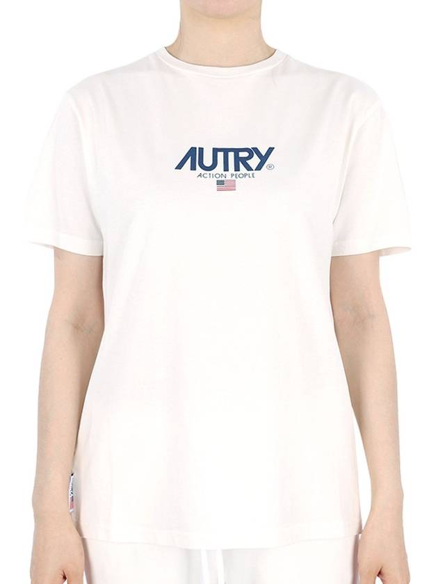 Iconic Logo Patch Short Sleeve T-Shirt White - AUTRY - BALAAN 3