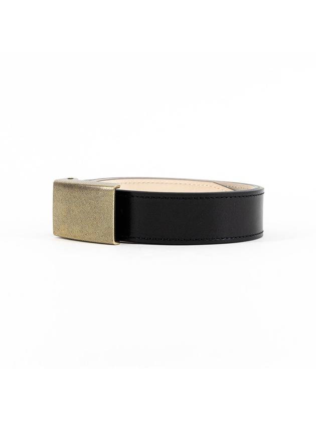 Clip Closer Leather Belt Black - LEMAIRE - BALAAN 3