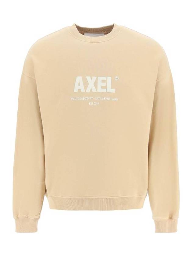 Adios Logo Oversized Fit Sweatshirt Beige - AXEL ARIGATO - BALAAN 1