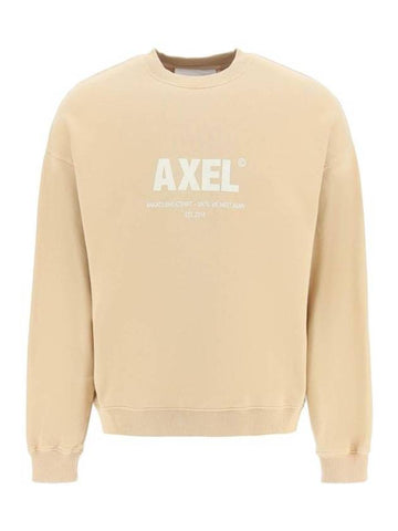 Adios Logo Oversized Fit Sweatshirt Beige - AXEL ARIGATO - BALAAN 1