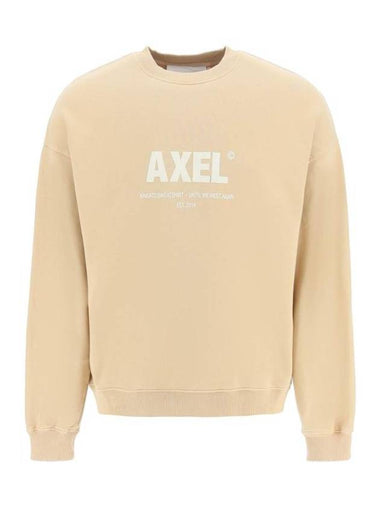 Adios Logo Oversized Fit Sweatshirt Beige - AXEL ARIGATO - BALAAN 1