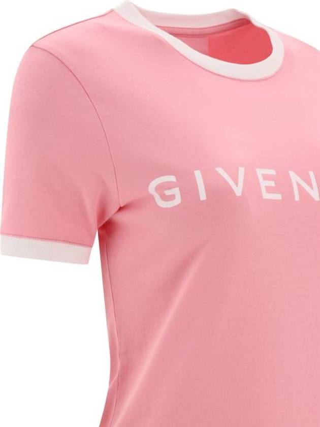 Archetype Slim Fit Cotton Short Sleeve T-Shirt Pink - GIVENCHY - BALAAN 5