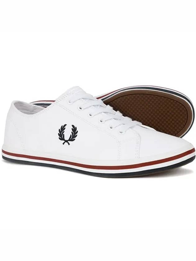 Kingston Twill Low-Top Sneakers White - FRED PERRY - BALAAN 3