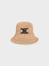 Triomphe Raffia Bucket Hat Natural Black - CELINE - BALAAN 2