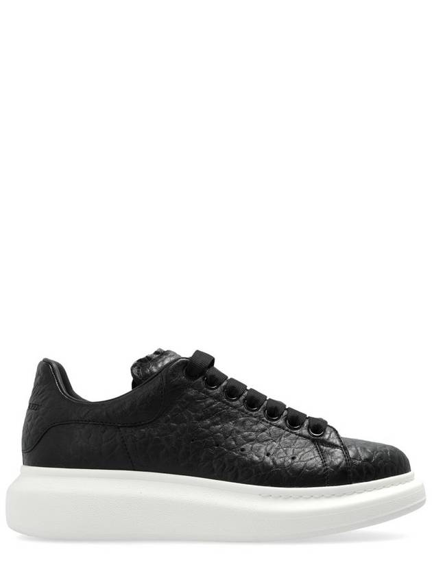 Oversized Lace-Up Low-Top Sneakers Black - ALEXANDER MCQUEEN - BALAAN 1