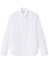 Tiger Embroidered Logo Long Sleeve Shirt White - KENZO - BALAAN 3