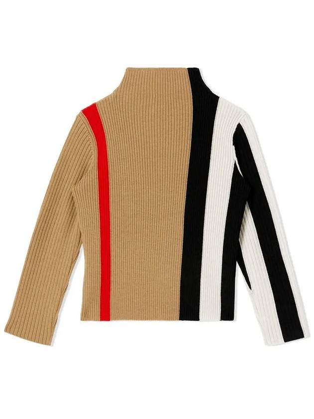 Kids Icon Striped Ribbed Knit Top Archive Beige - BURBERRY - BALAAN 4